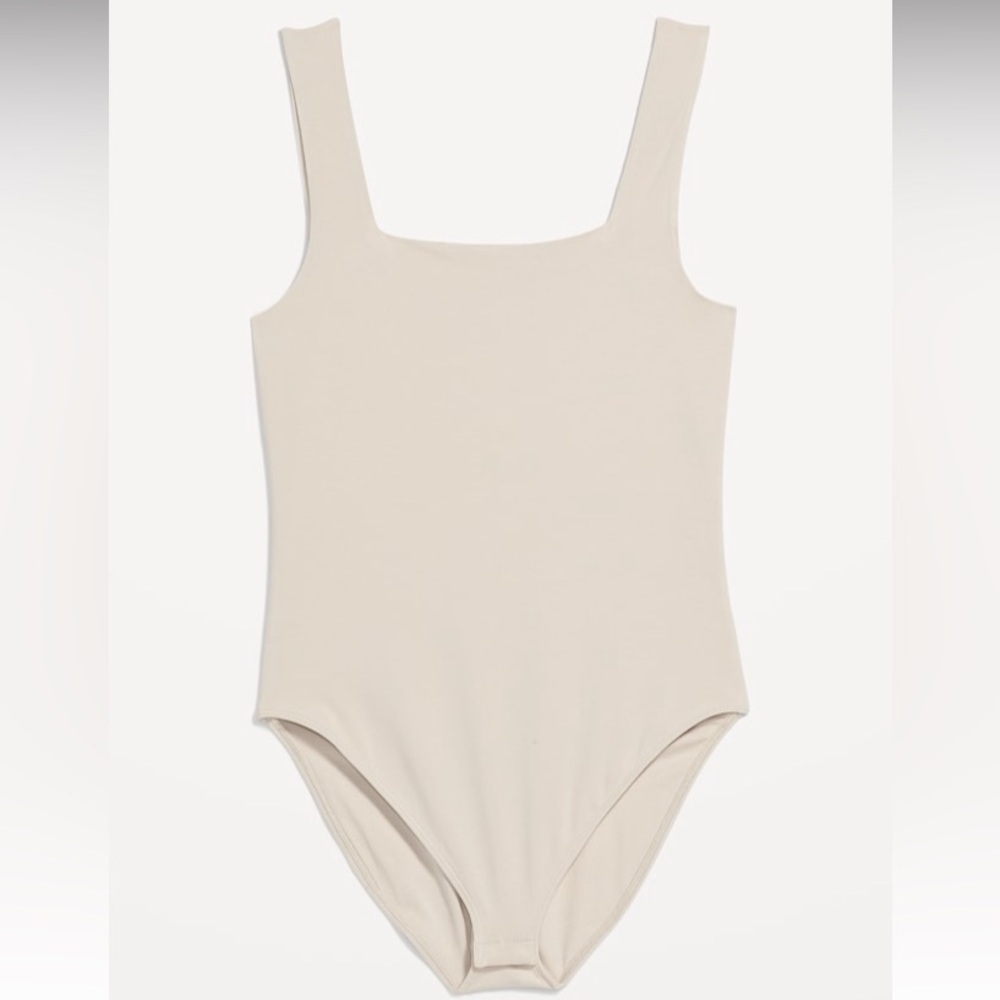NWT! Wishbone Fitted Sleeveless Square-Neck Bodysuit - Size Large 🏃‍♀️